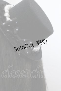 画像2: MIHO MATSUDA / ミニハット  パール×ブラック O-25-05-14-084-GO-AC-OW-OS