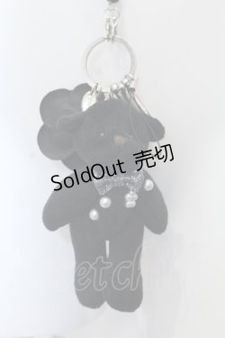 画像1: INGEBORG / くまストラップネックレス  クロ O-25-05-14-013-LO-AC-OW-OS