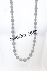 INGEBORG / ビーズネックレス  クロ O-25-05-14-016-LO-AC-OW-OS