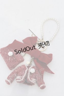 画像1: INGEBORG / シグネチャーモチーフバッグチャーム  アカ O-25-05-14-027-LO-ZA-IG-OS
