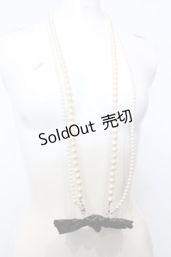 画像2: INGEBORG / 多重パールリボンネックレス  クロ×パール O-25-05-14-029-LO-AC-IG-OS