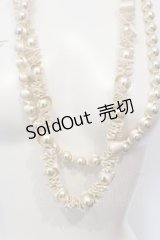 INGEBORG / パールネックレスサテンリボン  アイボリー O-25-05-14-034-LO-AC-IG-OS