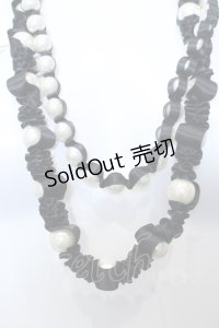 INGEBORG / パールネックレスサテンリボン  クロ O-25-05-14-035-LO-AC-IG-ZT006