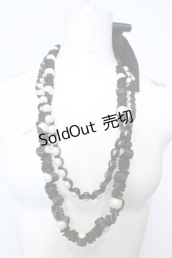 画像2: INGEBORG / パールネックレスサテンリボン  クロ O-25-05-14-035-LO-AC-IG-ZT006