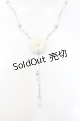 INGEBORG / カメリアビズパールネックレス  シロ×シルバー O-25-05-14-041-LO-AC-IG-OS