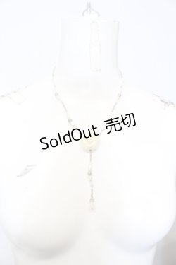 画像2: INGEBORG / カメリアビズパールネックレス  シロ×シルバー O-25-05-14-041-LO-AC-IG-OS