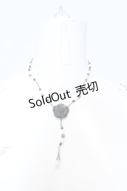 画像2: INGEBORG / カメリアビズパールネックレス  クロ O-25-05-14-042-LO-AC-IG-OS