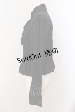 画像3: ATELIER PIERROT / ノーカラーシャーリングブラウス  ブラック O-25-05-15-033-EL-BL-IG-OS