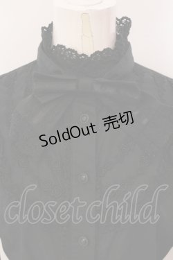 画像2: Innocent World / スタンドカラーローズヨークブラウス L クロ O-25-05-15-036-IW-BL-IG-OS