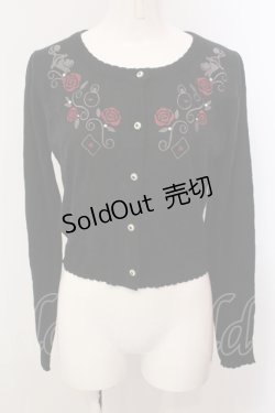 画像1: axes femme POETIQUE / 不思議の国のアリス/カーディガン M クロ O-25-05-15-042-AX-TO-IG-OS