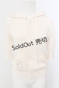 MILK / リボンポケット半袖パーカー  サーモンピンク O-25-05-15-045-ML-TO-IG-OS