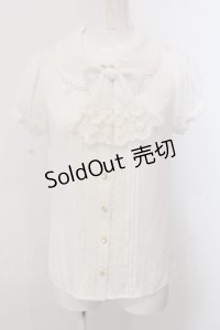 Ank Rouge / タイ付きパフブラウス  オフシロ O-25-05-15-048-CA-BL-IG-OS