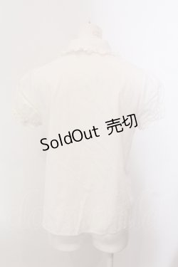 画像4: Ank Rouge / フラワーレース半袖ブラウス M シロ O-25-05-15-050-CA-BL-OW-OS