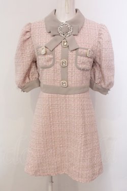 画像1: Swankiss / TS spring tweed O/P ワンピース  ピンク O-25-05-15-058-CA-OP-IG-OS