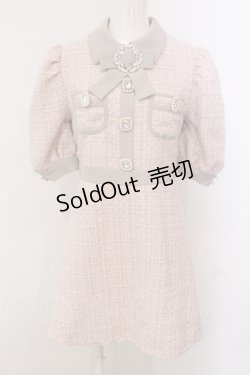 画像1: Swankiss / TS spring tweed O/P ワンピース  ピンク O-25-05-15-058-CA-OP-IG-OS