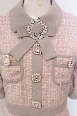 画像2: Swankiss / TS spring tweed O/P ワンピース  ピンク O-25-05-15-058-CA-OP-IG-OS