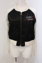 kokokim / 刺繍入りスカジャン L クロ×アイボリー O-25-05-15-066-LO-TO-OW-ZT229
