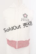 MILK / デイジーptノースリーブパーカー  シロ×アカ O-25-05-15-067-ML-TO-OW-OS