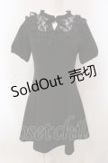 Rojita / スクエアー切替半袖Wリボンワンピース F クロ O-25-05-15-068-LO-OP-OW-OS