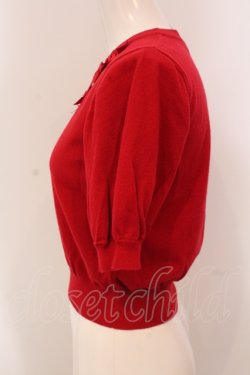 画像2: Maison de FLEUR Petite Robe / リボンニットトップス  アカ O-25-05-15-069-EL-TO-OW-OS