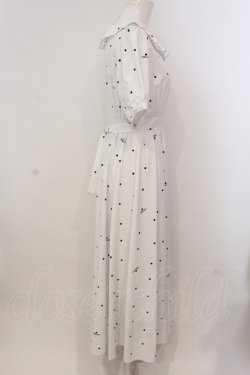画像3: Maison de FLEUR Petite Robe / フリルカラードット柄ドレス M オフホワイト O-25-05-15-071-EL-OP-OW-OS