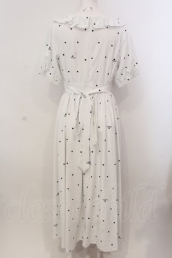 画像4: Maison de FLEUR Petite Robe / フリルカラードット柄ドレス M オフホワイト O-25-05-15-071-EL-OP-OW-OS