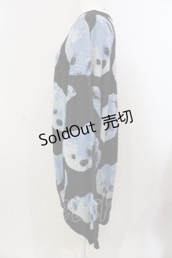 画像2: TRAVAS TOKYO / BEAR FACES総柄ジャガードプルオーバーニット F ブルーｘブラック O-25-05-15-073-PU-TO-YM-OS