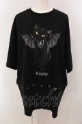 Candy Stripper / KITTEN DEVIL 2WAY Tシャツ 2 ブラック O-25-05-15-077-PU-TS-YM-OS