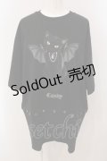 Candy Stripper / KITTEN DEVIL 2WAY Tシャツ 2 ブラック O-25-05-15-077-PU-TS-YM-OS