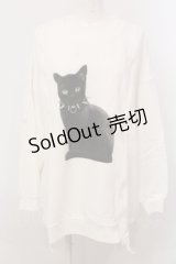 Candy Stripper / ANARCHY KITTEN SWEAT トップス 2 ホワイト O-25-05-15-078-PU-TS-YM-ZY