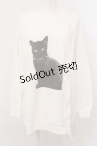 Candy Stripper / ANARCHY KITTEN SWEAT トップス 2 ホワイト O-25-05-15-078-PU-TS-YM-ZY