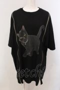 Candy Stripper / ANARCHY KITTEN BIG Tシャツ 2 ブラック O-25-05-15-079-PU-TS-YM-OS