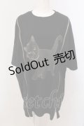 Candy Stripper / ANARCHY KITTEN BIG Tシャツ 2 ブラック O-25-05-15-079-PU-TS-YM-OS