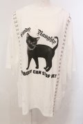 Candy Stripper / NOBODY CAN STOP ME Tシャツ 2 ホワイト O-25-05-15-080-PU-TS-YM-OS