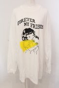 Candy Stripper / FOREVER MY FRIENDS L/S Tシャツ 2 ホワイト O-25-05-15-081-PU-TS-YM-OS