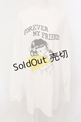 Candy Stripper / FOREVER MY FRIENDS L/S Tシャツ 2 ホワイト O-25-05-15-081-PU-TS-YM-ZY