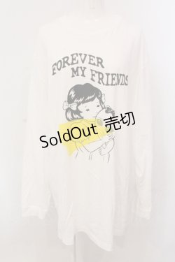 画像1: Candy Stripper / FOREVER MY FRIENDS L/S Tシャツ 2 ホワイト O-25-05-15-081-PU-TS-YM-ZY