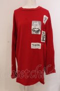 Candy Stripper / ALWAYS SICK L/S カットソー 2 レッド O-25-05-15-084-PU-TS-YM-OS