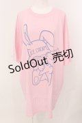 Candy Stripper / ICE CREAM BUNNY BIG Tシャツ 2 ピンク O-25-05-15-085-PU-TS-YM-ZY