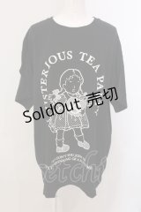 Candy Stripper / MISTERIOUS TEA PARTY BIG Tシャツ 2 ブラック O-25-05-15-086-PU-TS-YM-OS