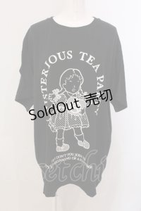 Candy Stripper / MISTERIOUS TEA PARTY BIG Tシャツ 2 ブラック O-25-05-15-086-PU-TS-YM-OS