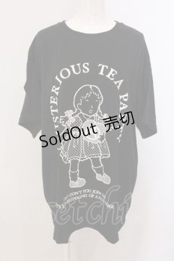 画像1: Candy Stripper / MISTERIOUS TEA PARTY BIG Tシャツ 2 ブラック O-25-05-15-086-PU-TS-YM-OS