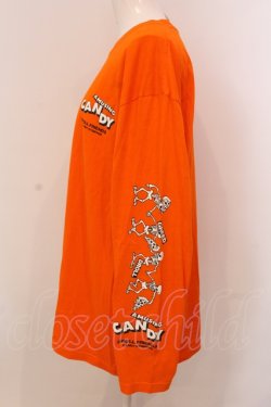 画像2: Candy Stripper / AMSING SKULL ロングスリーブTシャツ 2 オレンジ O-25-05-15-089-PU-TO-YM-OS