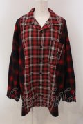 Candy Stripper / CHECK COMBINED シャツ 2 レッド O-25-05-15-092-PU-BL-YM-OS