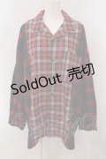 Candy Stripper / CHECK COMBINED シャツ 2 レッド O-25-05-15-092-PU-BL-YM-ZY