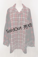 Candy Stripper / CHECK COMBINED シャツ 2 レッド O-25-05-15-092-PU-BL-YM-ZY