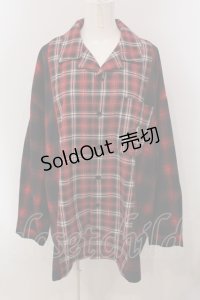Candy Stripper / CHECK COMBINED シャツ 2 レッド O-25-05-15-092-PU-BL-YM-ZY