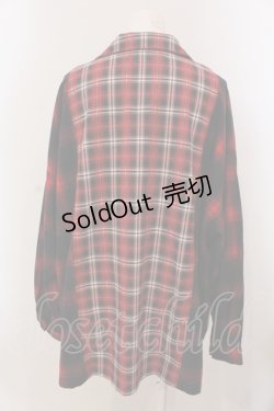 画像3: Candy Stripper / CHECK COMBINED シャツ 2 レッド O-25-05-15-092-PU-BL-YM-ZY