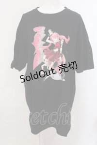 Candy Stripper / 【ROMPUS×JUN INAGAWA】ROMPUSちゃんは半袖で今日も行く Tシャツ 3 ブラック O-25-05-15-093-PU-TS-YM-OS