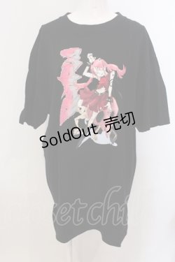 画像1: Candy Stripper / 【ROMPUS×JUN INAGAWA】ROMPUSちゃんは半袖で今日も行く Tシャツ 3 ブラック O-25-05-15-093-PU-TS-YM-OS
